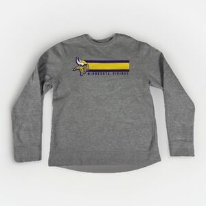 NFL Team Apparel Minnesota Vikings‎ Football Team Sweatshirt Mens Medium Gray